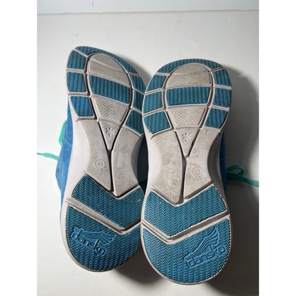 Dansko Blue Suede Sneakers with Teal Laces - Picture 7 of 8